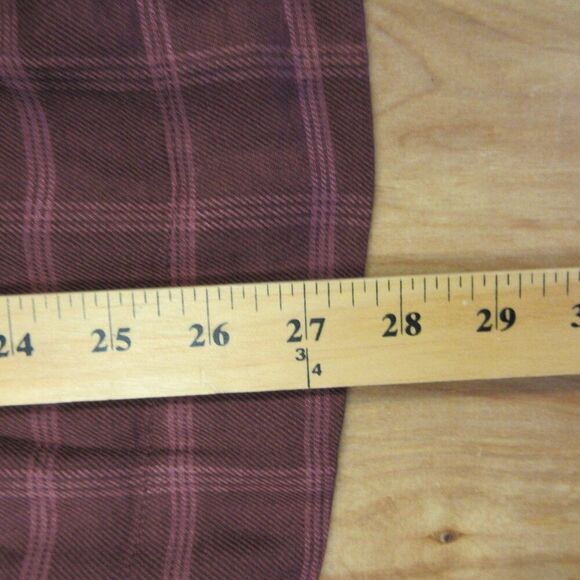 WRANGLER Ladies Brown Rust Plaid Blouse Sz L (12-14) Popover Tunic Shirt Top NWT - Picture 13 of 13